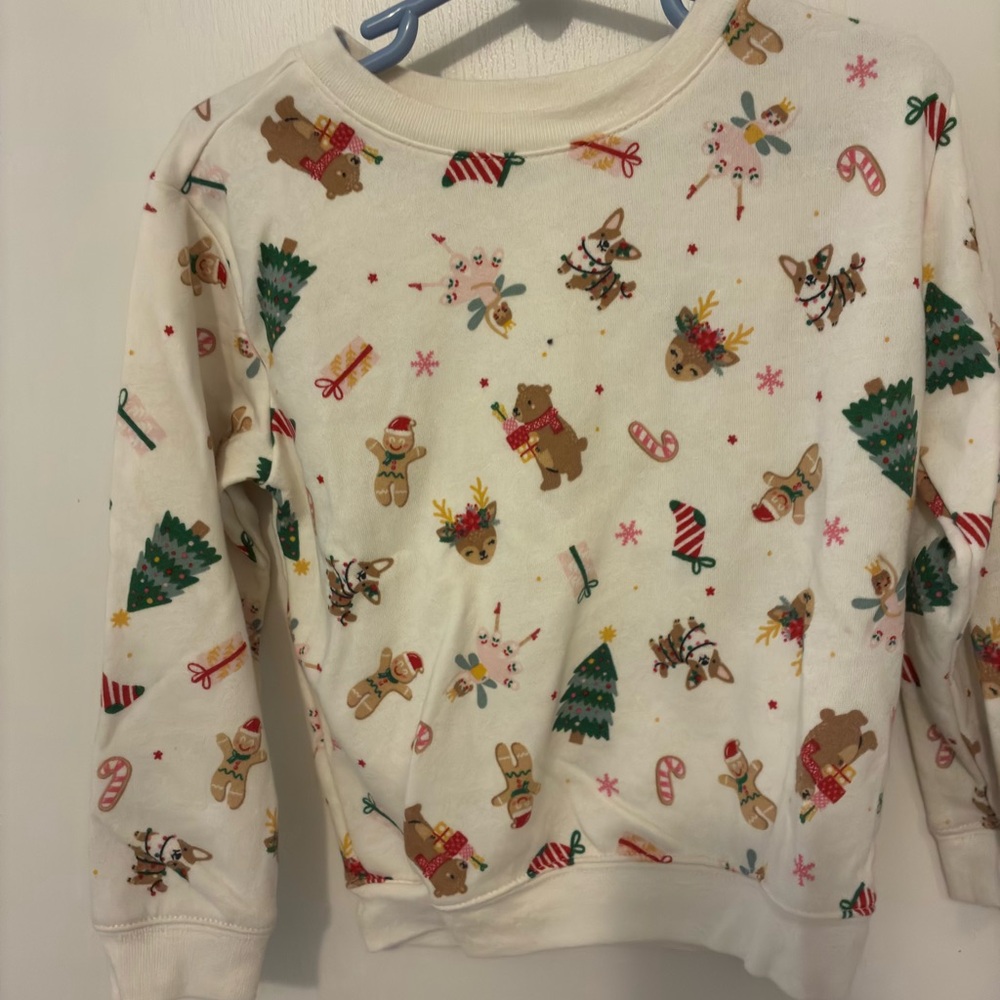 Holiday Time White Knit Fabric with Subtle Multicolor Flecks